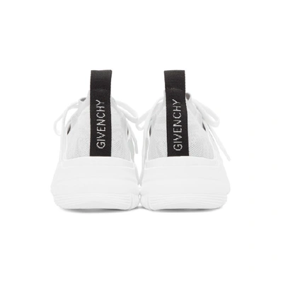 Shop Givenchy White And Grey Jaw Low Sneakers In 100 White