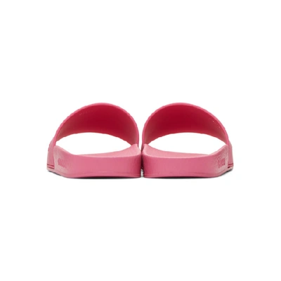 Shop Gucci Pink Pursuit Pool Slides In 5516 Pink