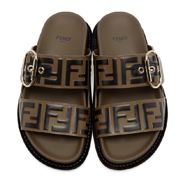 fendi double strap sandals