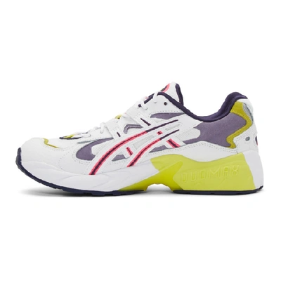 Shop Asics White Gel-kayano 5 Og Sneakers In Wht/purple