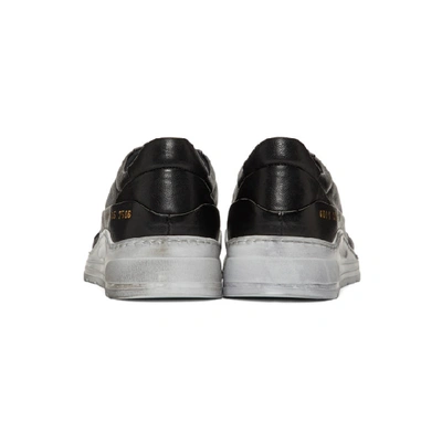 Shop Common Projects Black Cross Trainer Sneakers In 7506 Blk/wh