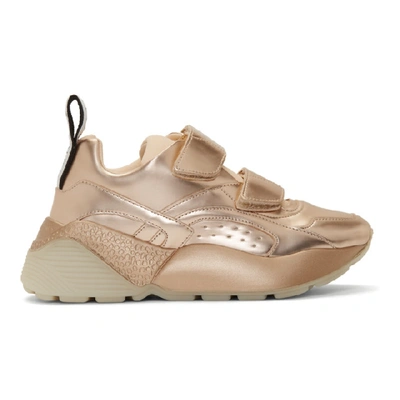 Shop Stella Mccartney Gold Eclypse Sneakers In 8260 Copper