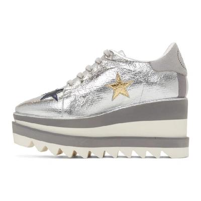 Shop Stella Mccartney Silver Elyse Stars Sneakers In 8177 Silv/g