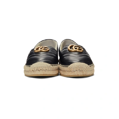 Shop Gucci Black Quilted Charlotte Espadrilles In 1000 Black