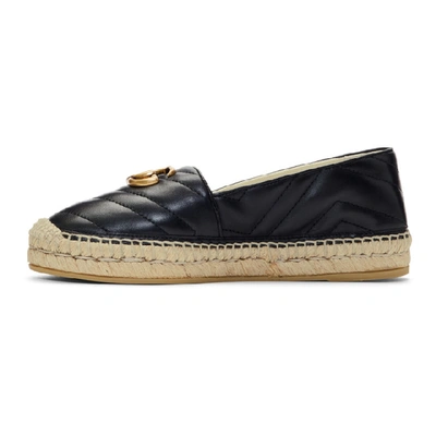 Shop Gucci Black Quilted Charlotte Espadrilles In 1000 Black