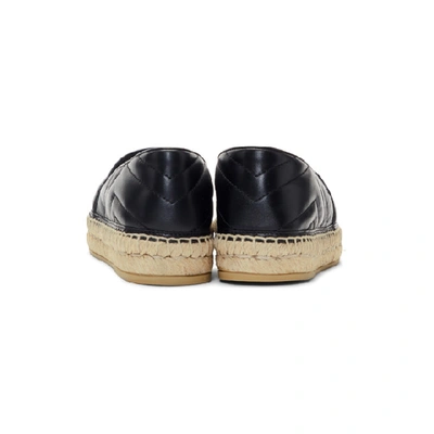 Shop Gucci Black Quilted Charlotte Espadrilles In 1000 Black