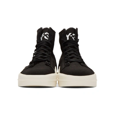 Shop Y-3 Black Yuben Mid Sneakers In Black-y3 /