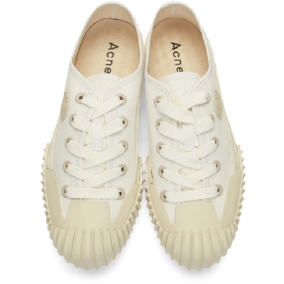 Shop Acne Studios White Bla Konst Logo Patch Sneakers In Ivory White