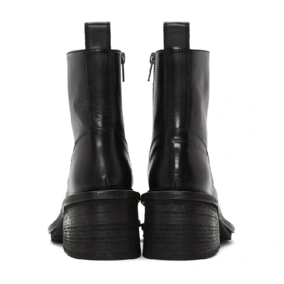 Shop Ann Demeulemeester Black Lug Sole Boot