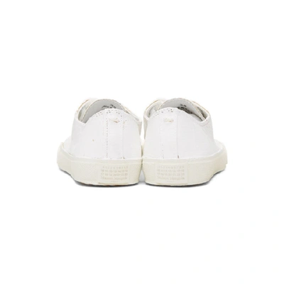 Shop Maison Margiela White And Gold Tabi Sneakers In H1800 Wh Go