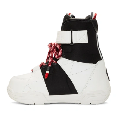Shop Moncler Grenoble Black And White Norah Boots In 998 Black