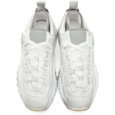Shop Acne Studios White Tumbled Manhattan Sneakers