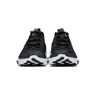 Nike Black & White React Element 55 Sneakers In Black/white