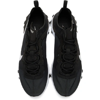 Nike Black & White React Element 55 Sneakers In Black/white