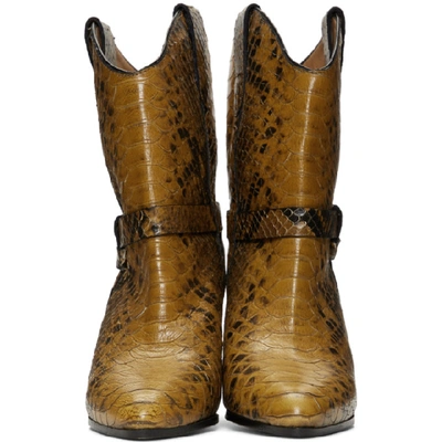 Shop Isabel Marant Yellow Deane Boots