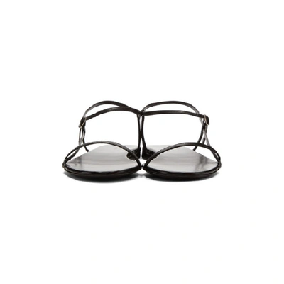 Shop The Row Black Bare Flat Sandals