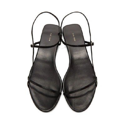 Shop The Row Black Bare Flat Sandals