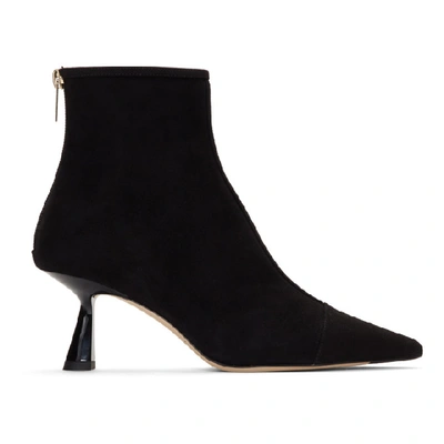 Shop Jimmy Choo Black Suede Kix 65 Ankle Boots