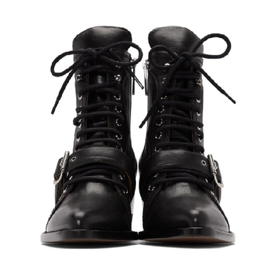Shop Chloé Chloe Black Rylee Boots In 001 Black