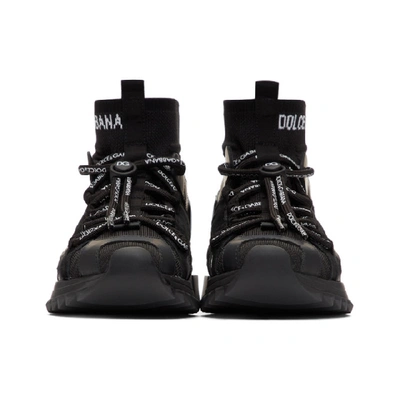 Shop Dolce & Gabbana Dolce And Gabbana Black Trekking Sorrento High-top Sneakers In 89690 Black