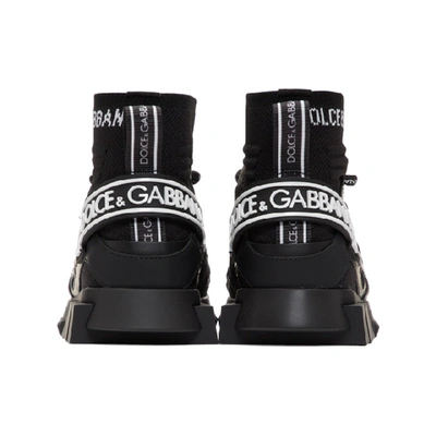 Shop Dolce & Gabbana Dolce And Gabbana Black Trekking Sorrento High-top Sneakers In 89690 Black