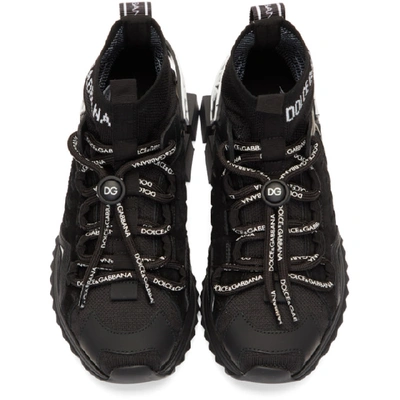 Shop Dolce & Gabbana Dolce And Gabbana Black Trekking Sorrento High-top Sneakers In 89690 Black