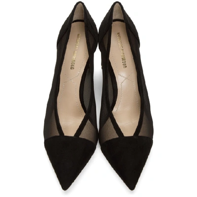 Shop Nicholas Kirkwood Black Mesh Yasmin Pumps In N99 Black