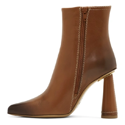 Shop Jacquemus Tan Les Bottes Toula Boots In Camel