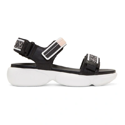 Shop Prada Black Cloudbust Velcro Sandal