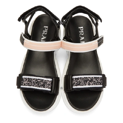 Shop Prada Black Cloudbust Velcro Sandal