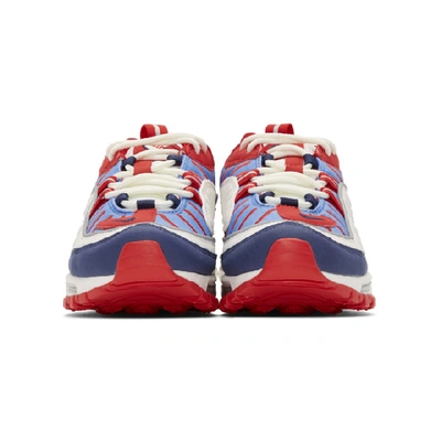 Shop Nike White & Blue Air Max 98 Sneakers In 112 Summit