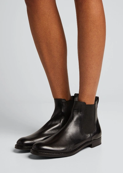 Shop Gravati Tumbled Leather Chelsea Boots In Black