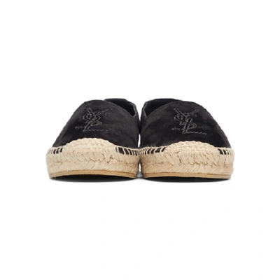 Shop Saint Laurent Black Suede Espadrilles In 1000 Black