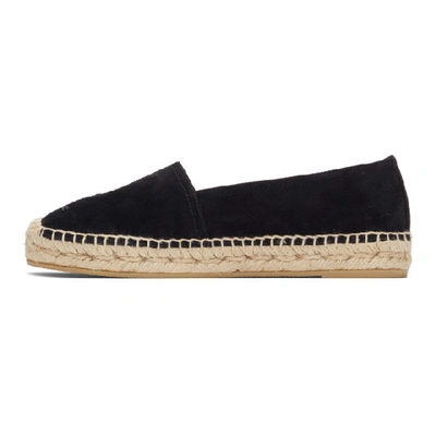 Shop Saint Laurent Black Suede Espadrilles In 1000 Black