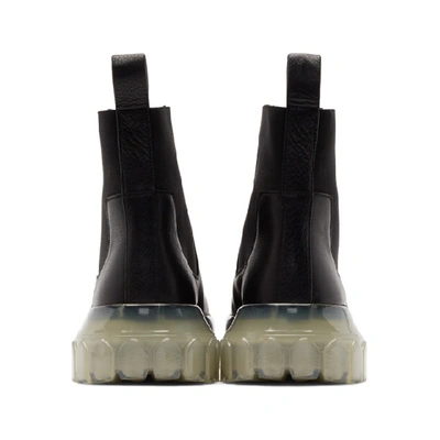 Shop Rick Owens Black And Transparent Bozo Tractor Beetle Boots In 090 Black/t