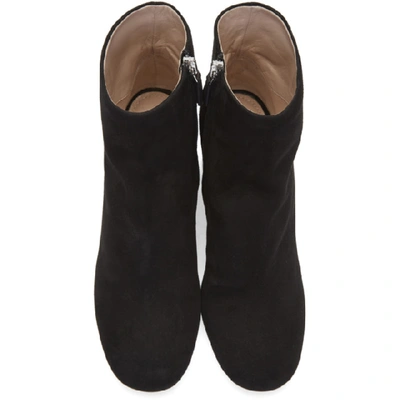 Shop Miu Miu Black Jewelled Ankle Boots