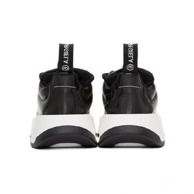 Shop Mm6 Maison Margiela Black Padded Low-top Sneakers In T8013 Black