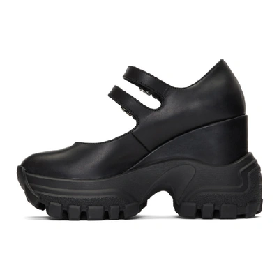 Shop Miu Miu Black Mary Jane Wedge Sneaker Heels