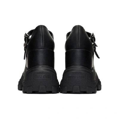 Shop Miu Miu Black Mary Jane Wedge Sneaker Heels