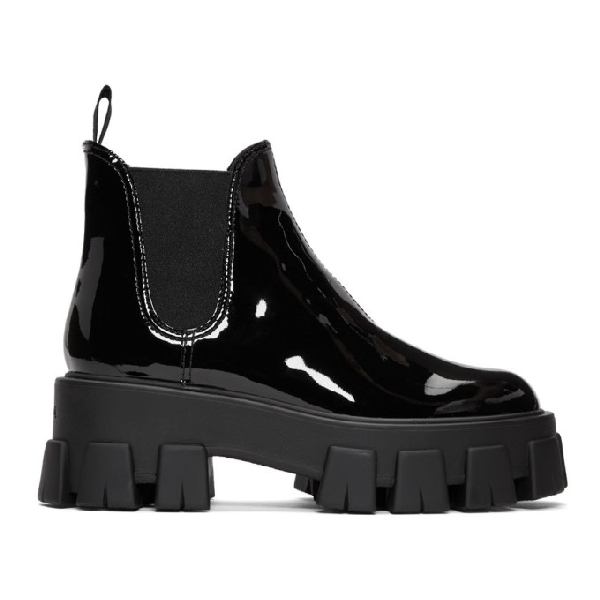 prada women's boots black