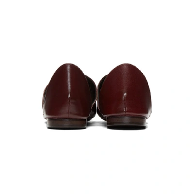 Shop Lemaire Burgundy Babouche Loafers In 492 Chocola