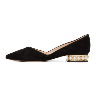 Shop Nicholas Kirkwood Black Casati D'orsay Ballerina Flats