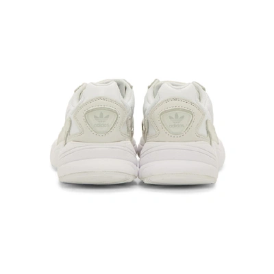 Shop Adidas Originals White Falcon Sneakers In Cloud White/cloud White/crystal White