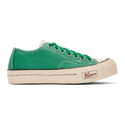 Shop Visvim Green Skagway Lo Patten Sneakers