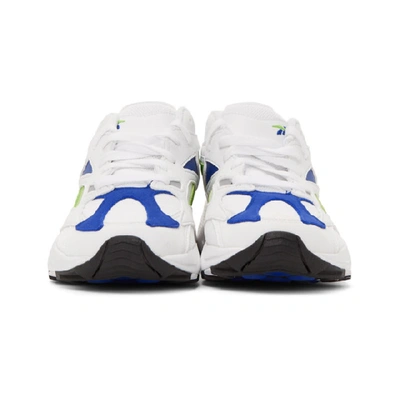 Shop Reebok Classics White And Blue Aztrek 96 Sneakers In Wht/cob/gr