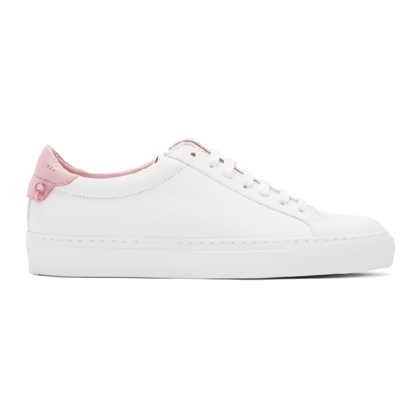 givenchy white & pink urban knots sneakers