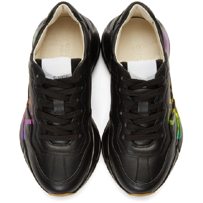 Shop Gucci Black Vintage Rython Sneakers