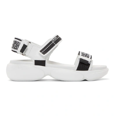 Shop Prada White Cloudbust Sandals