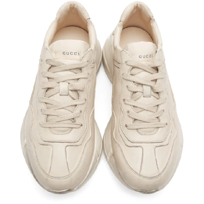 Shop Gucci Off-white Rhyton Sneakers In 9522 Ivory