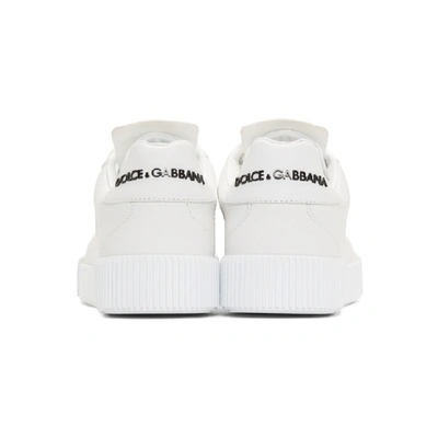 Shop Dolce & Gabbana Dolce And Gabbana White Leather Low-top Sneakers In 80001 White